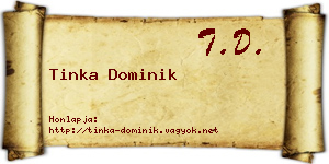 Tinka Dominik névjegykártya